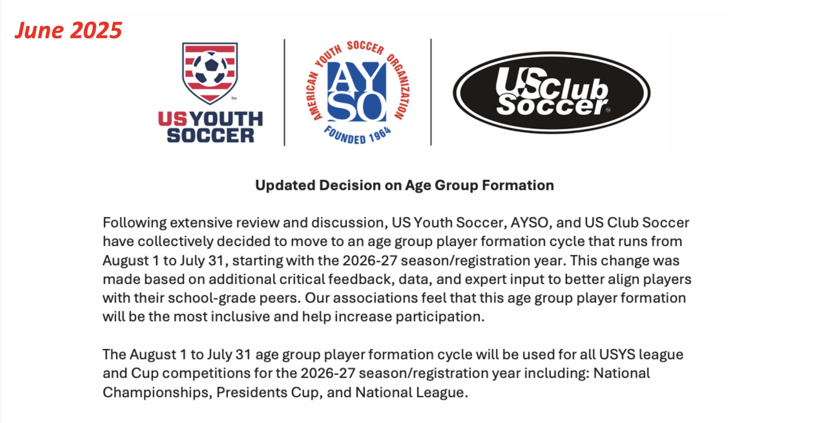 Statement of Agreement