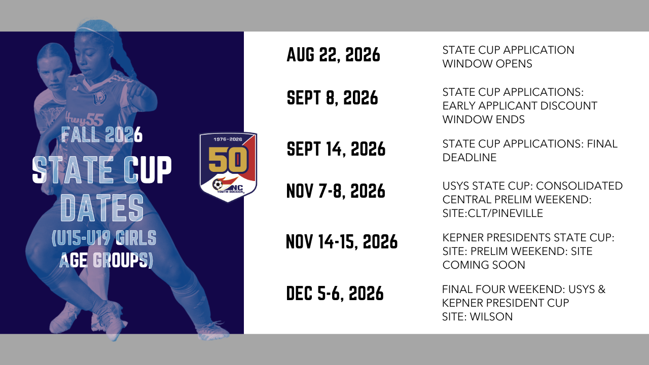 Fall 2026 State Cup dates